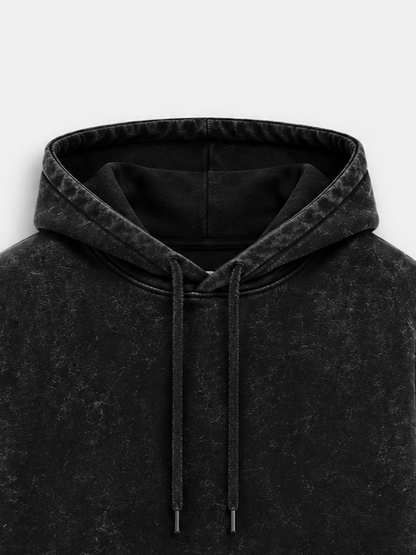 Black Acid Washed Hoodie