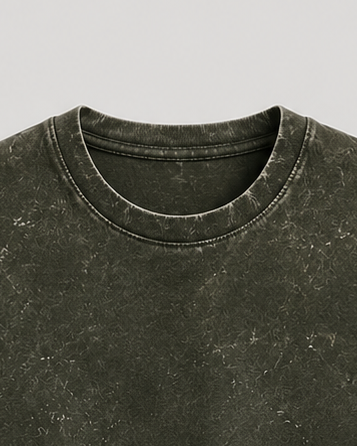 Olive Green Acid Washed Oversized