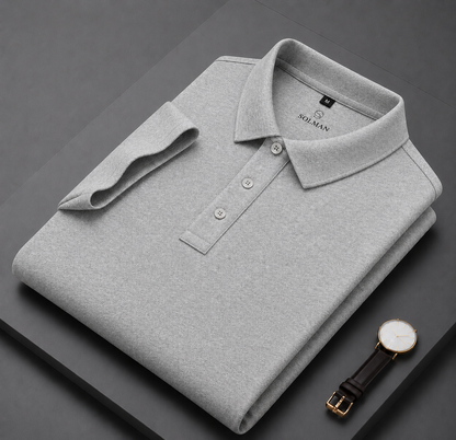 Grey Melange Men's Polo