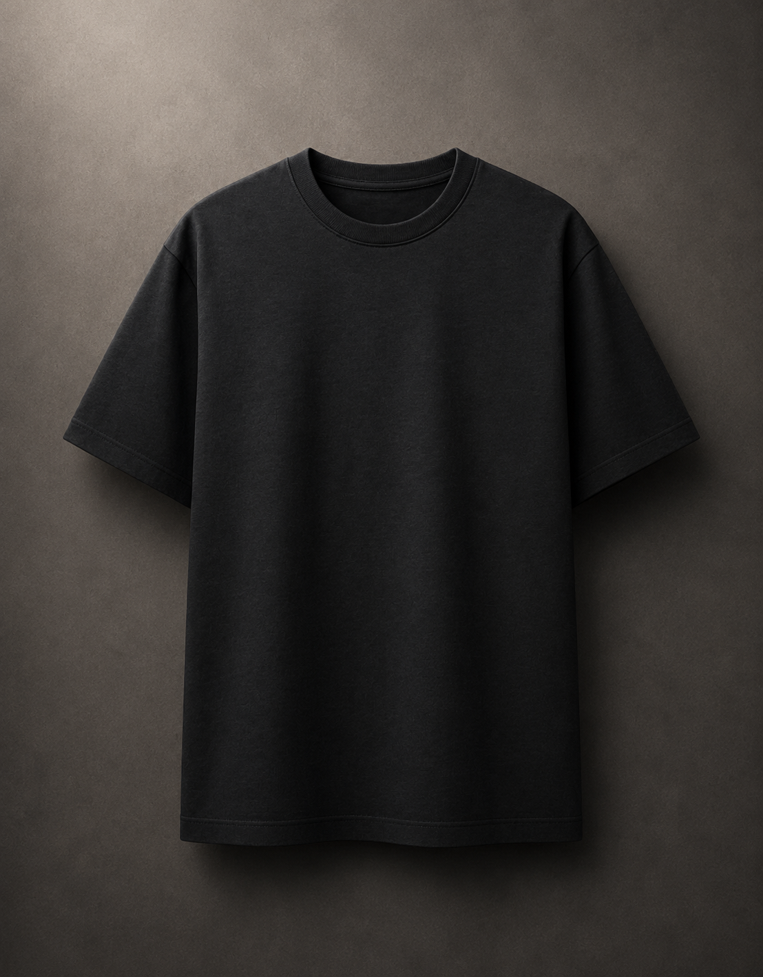 Black melange Basic T-Shirt