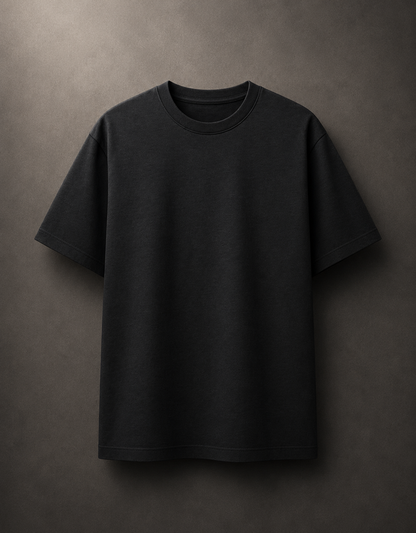 Black melange Basic T-Shirt