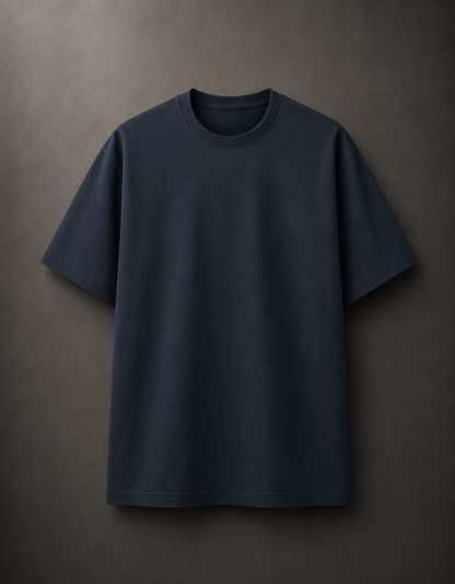 Navy melange Basic T-Shirt
