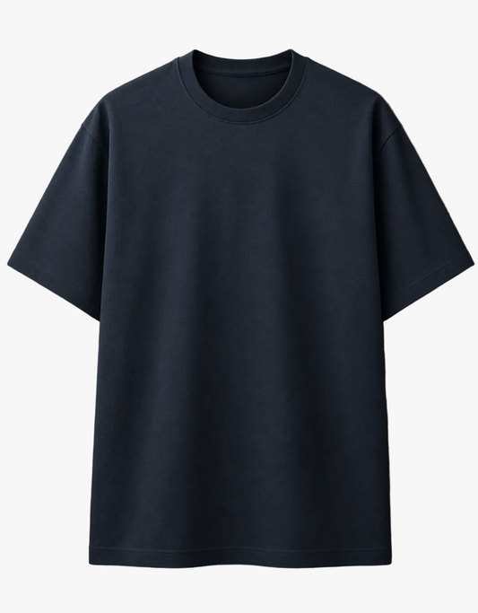 Navy melange Basic T-Shirt