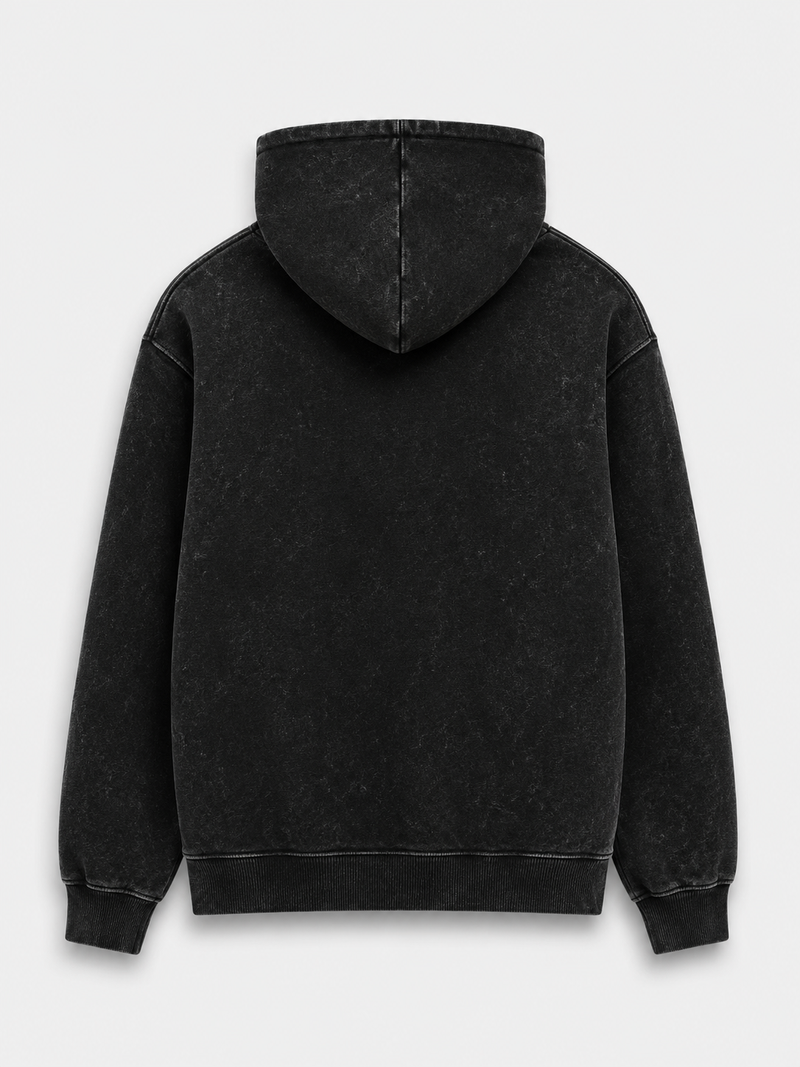 Black Acid Washed Hoodie