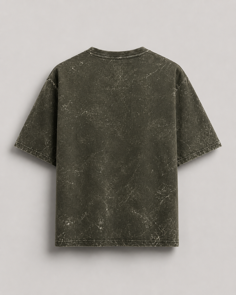 Olive Green Acid Washed Oversized