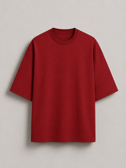 Red Terry Oversized Tee
