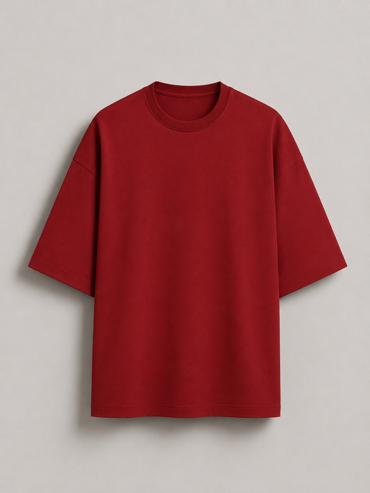 Red Terry Oversized Tee