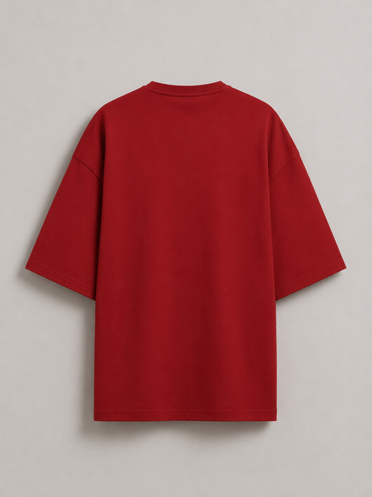 Red Terry Oversized Tee