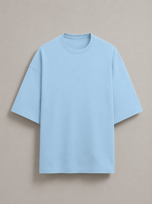 Baby Blue Terry Oversized Tee