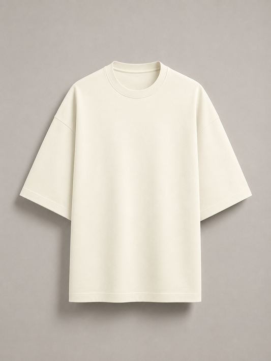 Off White Terry Oversized Tee