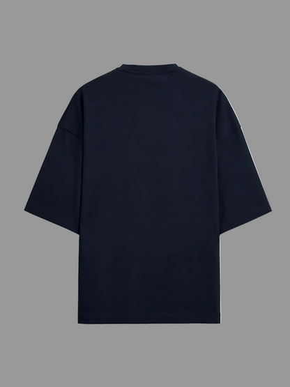 Navy Blue Terry Oversized Tee