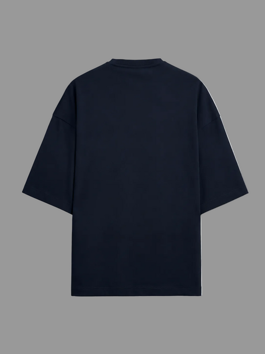 Navy Blue Terry Oversized Tee