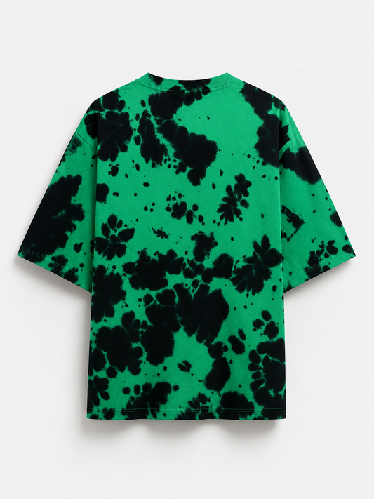 Green Black Tie Dye Oversized