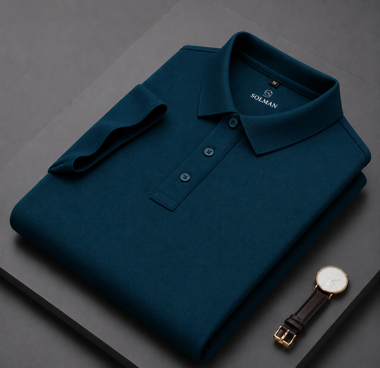 Navy Blue cotton Men's Polo