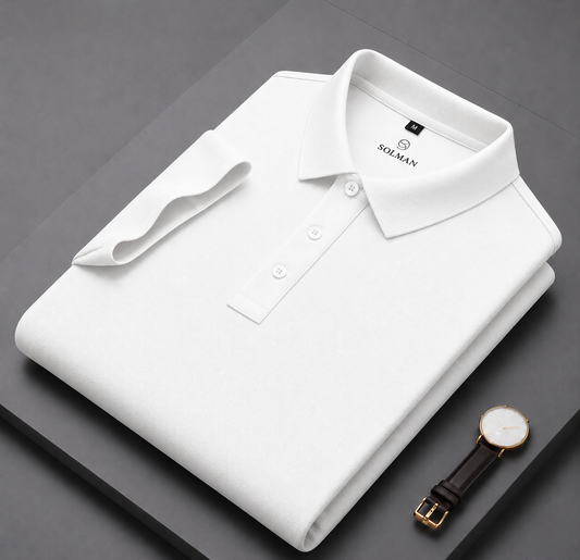 White Cotton Men's Polo