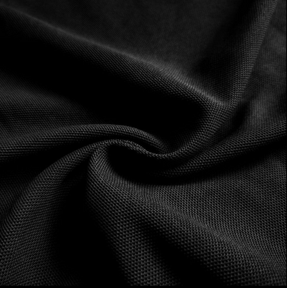 Black Cotton Men's Polo