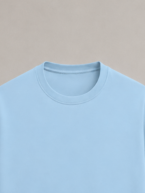 Baby Blue Terry Oversized Tee