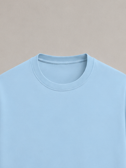 Baby Blue Terry Oversized Tee