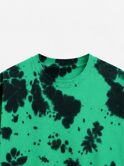 Green Black Tie Dye Oversized