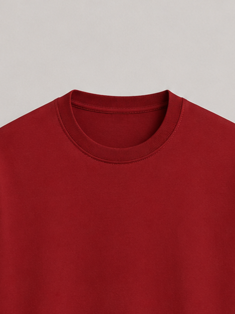 Red Terry Oversized Tee