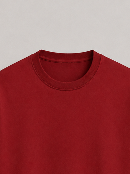 Red Terry Oversized Tee