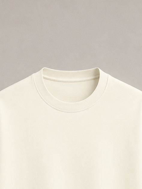 Off White Terry Oversized Tee